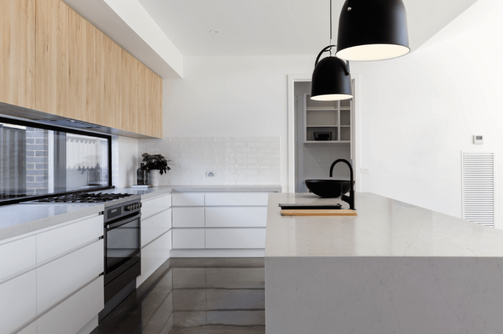 Quartz kitchen countertop